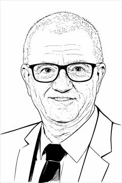 Portrættegning af Morten Pilekær