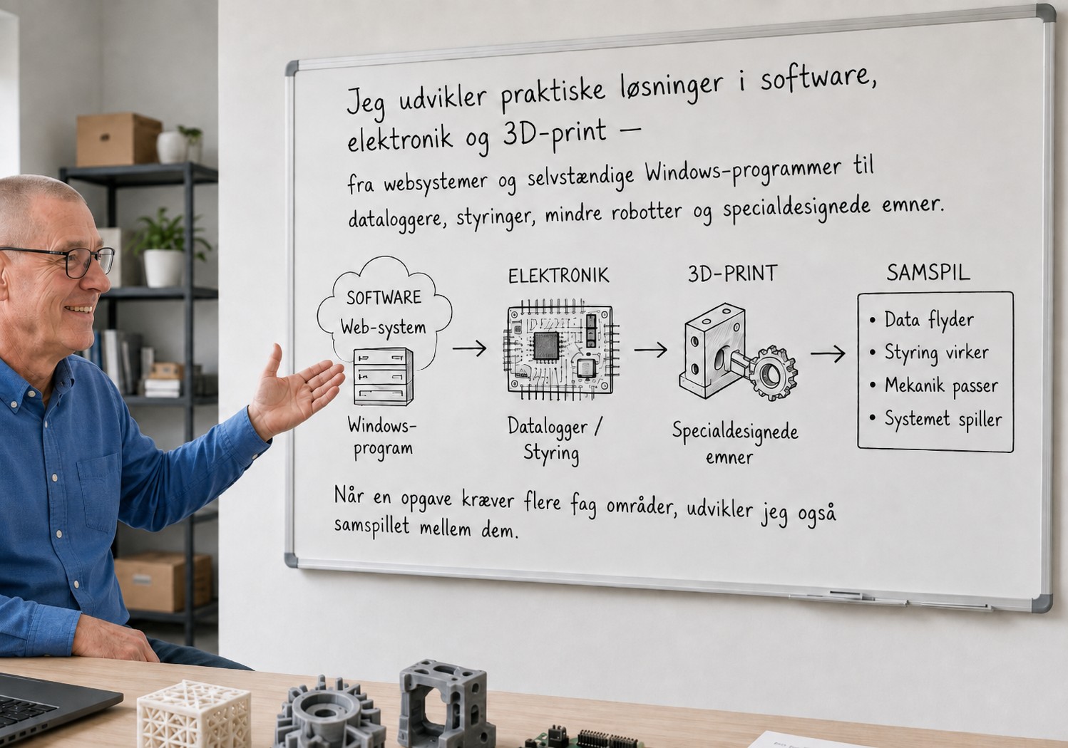 Morten Pilekær ved whiteboard